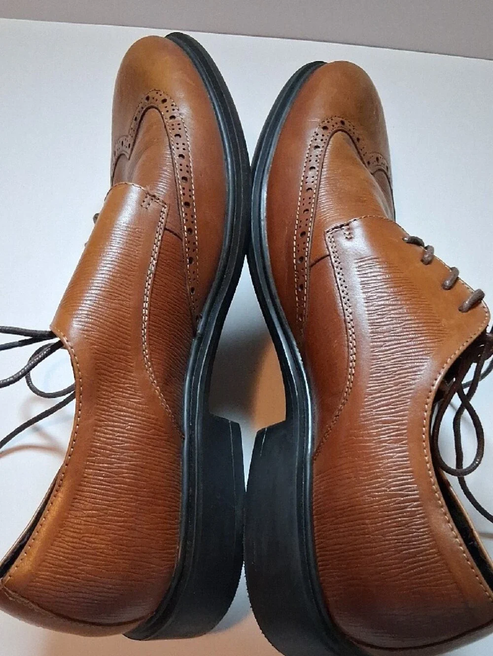 Kenneth Cole Classic Men's Tan Brogue Derby Shoes